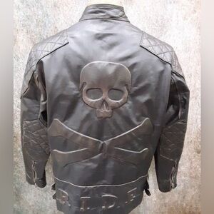 Real Leather Skull & Bones RIDE Jacket